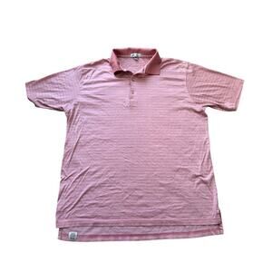 Peter Millar Summer Comfort, Lightweight long sleeve shirt, size XL, Pink & Red